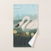 zwanenvogel witwaterzwanen bad handdoek (Handdoek)