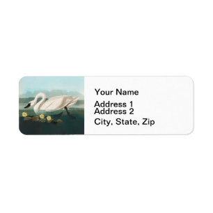 zwanenvogel witwaterzwanen etiket