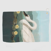 zwanenvogel witwaterzwanen golfhanddoek (Horizontaal)