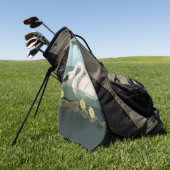 zwanenvogel witwaterzwanen golfhanddoek (Groen)