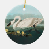 zwanenvogel witwaterzwanen keramisch ornament (Voorkant)