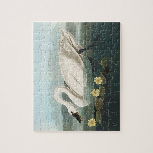 zwanenvogel witwaterzwanen legpuzzel (Verticaal)