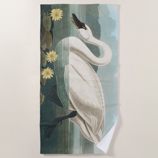 zwanenvogel witwaterzwanen strandlaken (Voorkant)