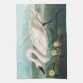 zwanenvogel witwaterzwanen theedoek (Verticaal)