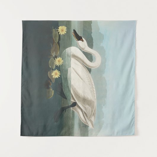 zwanenvogel witwaterzwanen wandkleed (Voorkant (horizontaal))