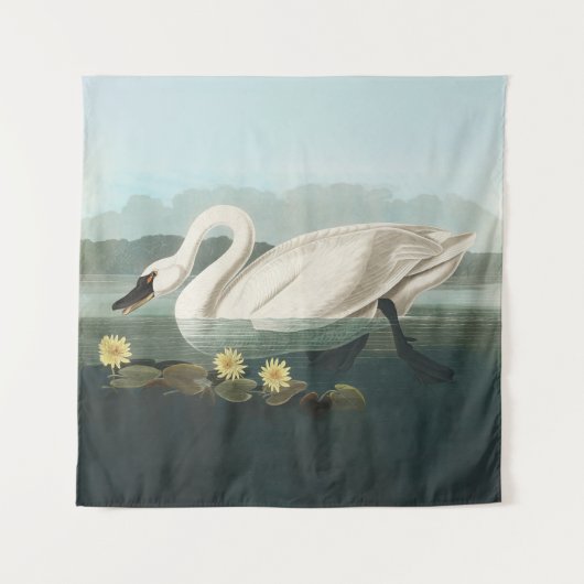 zwanenvogel witwaterzwanen wandkleed (Voorkant)