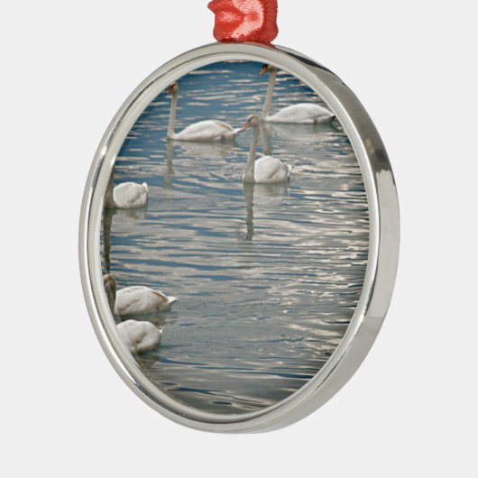 Zwanenzang Metalen Ornament (Links)