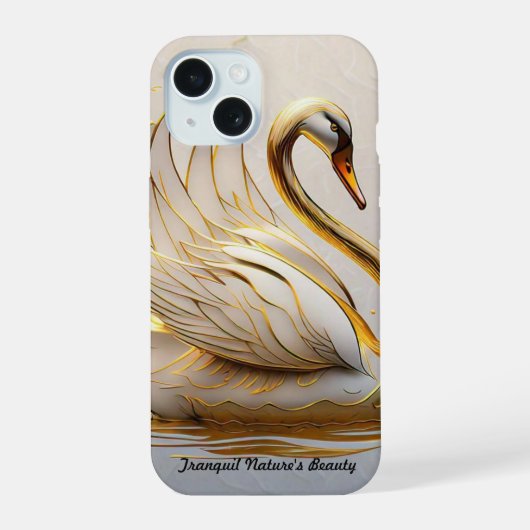 "Zwane's Serene Vlucht" iPhone 15 Case (Achterkant)