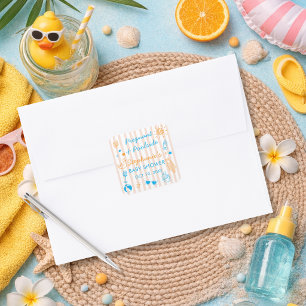 Zwanger & Aan het Zwembad Zomer Zwembad Feest Baby Vierkante Sticker