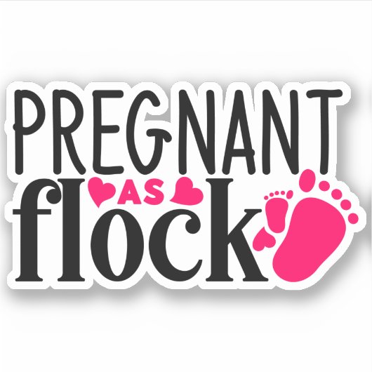 Zwanger als koppel, moederdag sticker (Voorkant)