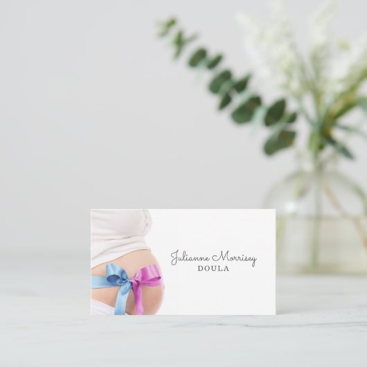 Zwanger Baby Bump Doula Visitekaartje (Staand voorkant)