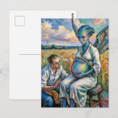 Zwanger buitenaards wezen en een boerenbezoek in t briefkaart (Voorkant / Achterkant)