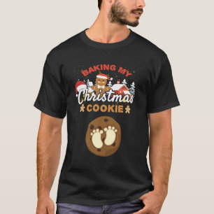 Zwanger Cookie Nieuwe Moeder Zwangerschap Aankondi T-shirt