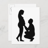 Zwanger echtpaar aankondigingskaart (Voorkant / Achterkant)