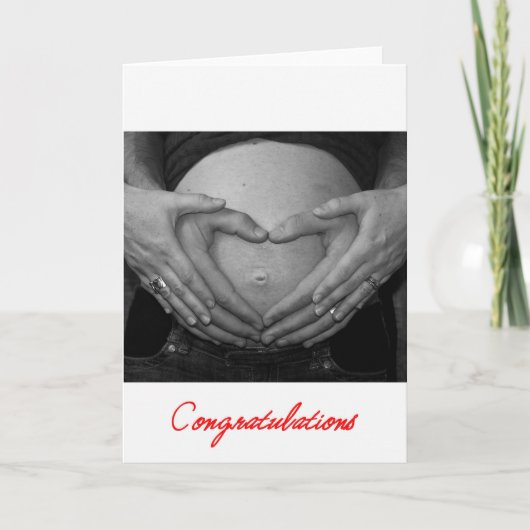 Zwanger, gefeliciteerd! kaart (Voorkant)