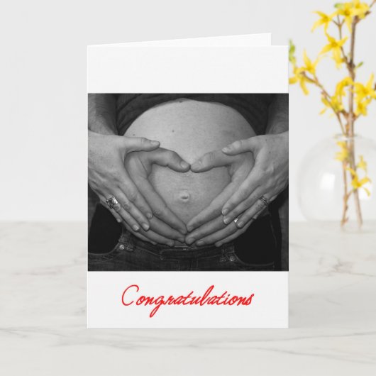 Zwanger, gefeliciteerd! kaart (Gele Bloem)