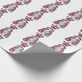 Zwanger Ghost Pink verwacht een klein boek Cadeaupapier (Hoek)