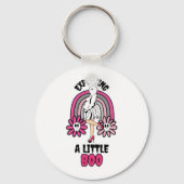 Zwanger Ghost Pink verwacht een klein boek Sleutelhanger (Achterkant)