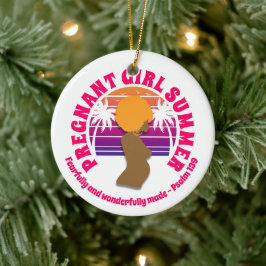 ZWANGER MEISJE ZOMER Christelijk Bijbelvers Keramisch Ornament