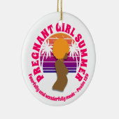 ZWANGER MEISJE ZOMER Christelijk Bijbelvers Keramisch Ornament (Rechts)