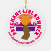 ZWANGER MEISJE ZOMER Christelijk Bijbelvers Keramisch Ornament (Voorkant)