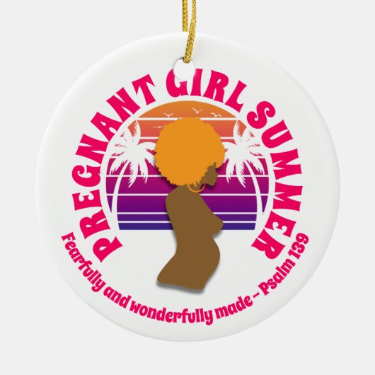 ZWANGER MEISJE ZOMER Christelijk Bijbelvers Keramisch Ornament (Voorkant)