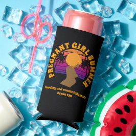 ZWANGER MEISJE ZOMER Christelijk Bijbelvers Seltzer Blikjeskoeler