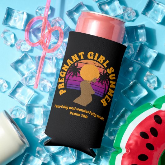 ZWANGER MEISJE ZOMER Christelijk Bijbelvers Seltzer Blikjeskoeler (Insitu Zomer)