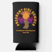 ZWANGER MEISJE ZOMER Christelijk Bijbelvers Seltzer Blikjeskoeler (Achterkant)