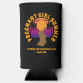 ZWANGER MEISJE ZOMER Christelijk Bijbelvers Seltzer Blikjeskoeler (Voorkant)