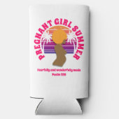 ZWANGER MEISJE ZOMER Christelijk Bijbelvers Seltzer Blikjeskoeler (Achterkant)