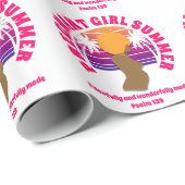 ZWANGER MEISJE ZOMER Custom Christelijke moeder te Cadeaupapier (Rol Hoek)