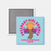 ZWANGER MEISJE ZOMER Custom Christelijke moeder te Magneet (Voorkant / Achterkant)