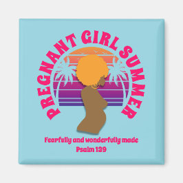 ZWANGER MEISJE ZOMER Custom Christelijke moeder te Magneet