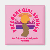 ZWANGER MEISJE ZOMER Custom Christelijke moeder te Magneet (Voorkant)