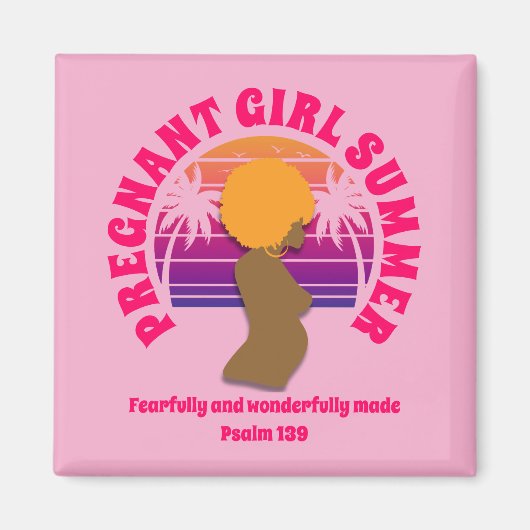 ZWANGER MEISJE ZOMER Custom Christelijke moeder te Magneet (Voorkant)