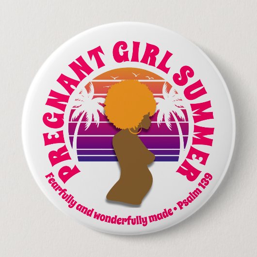 ZWANGER MEISJE ZOMER Custom Christelijke moeder te Ronde Button 4,0 Cm (Voorkant)