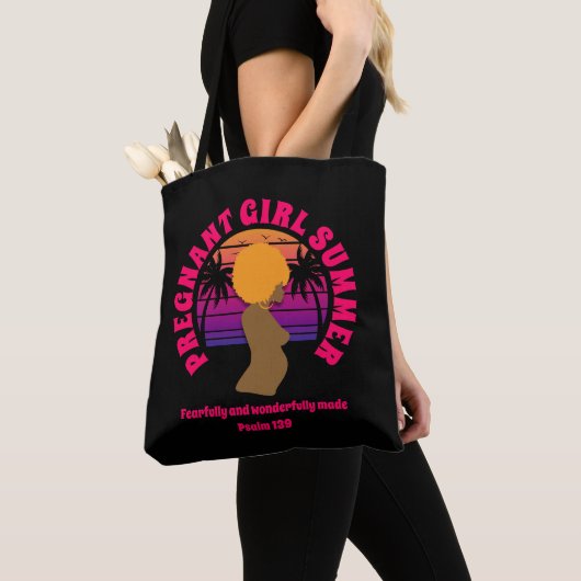 ZWANGER MEISJE ZOMER Custom Christelijke moeder te Tote Bag (Dichtbij)
