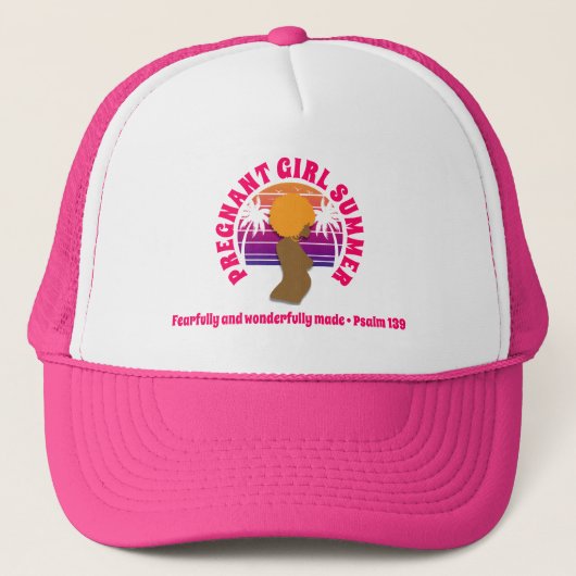 ZWANGER MEISJE ZOMER Custom Christelijke moeder te Trucker Pet (Voorkant)