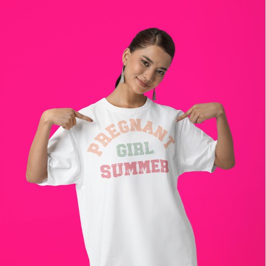 Zwanger Meisje Zomer Shirt ZWANGERSCHAP AANKONDIGI