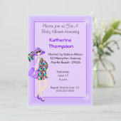 Zwanger Moeder Baby shower Uitnodiging (Staand voorkant)