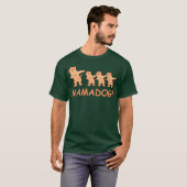Zwanger moeder drieling hond vriend t-shirt (Voorkant volledig)