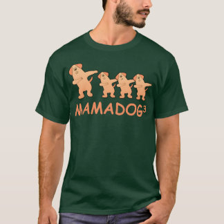 Zwanger moeder drieling hond vriend t-shirt
