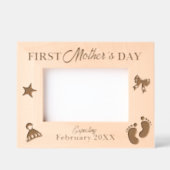 Zwanger moeder eerste Moederdag Gegraveerde Lijstjes (Voorkant)