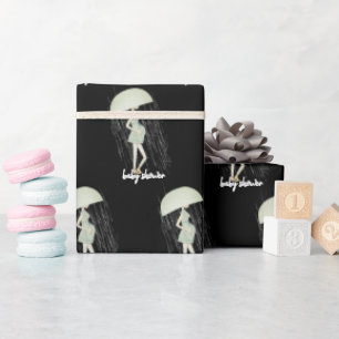 Zwanger Moeder met Paraplu Cadeaupapier