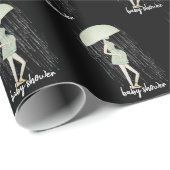 Zwanger Moeder met Paraplu Cadeaupapier (Rol Hoek)