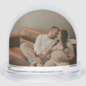 Zwanger nieuwe ouders sneeuwbol (Achterkant)