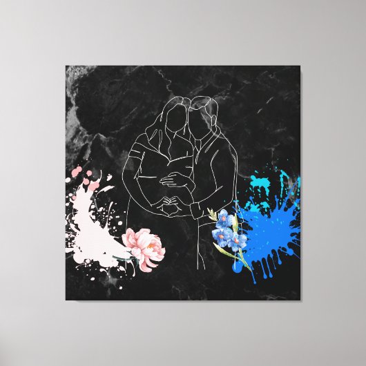 Zwanger paar canvas afdruk (Voorkant)