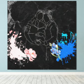 Zwanger paar canvas afdruk (Insitu (Houten vloer))