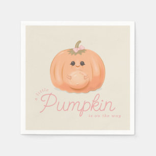 Zwanger Pumpkin Baby Shower Kleine Pompoen Servet
